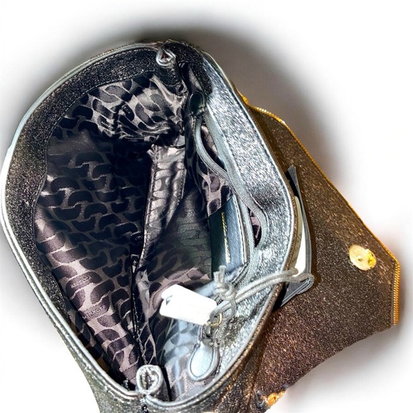 Rebecca Minkoff Black and Glitter Zip Clutch - Picture 3 of 13